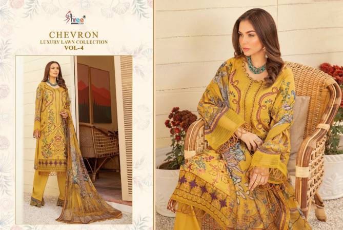 Shree Chevron Luxury Lawn Collection 4 Designer CAsual Wear Lawn Cotton Pakistani Suits Collection